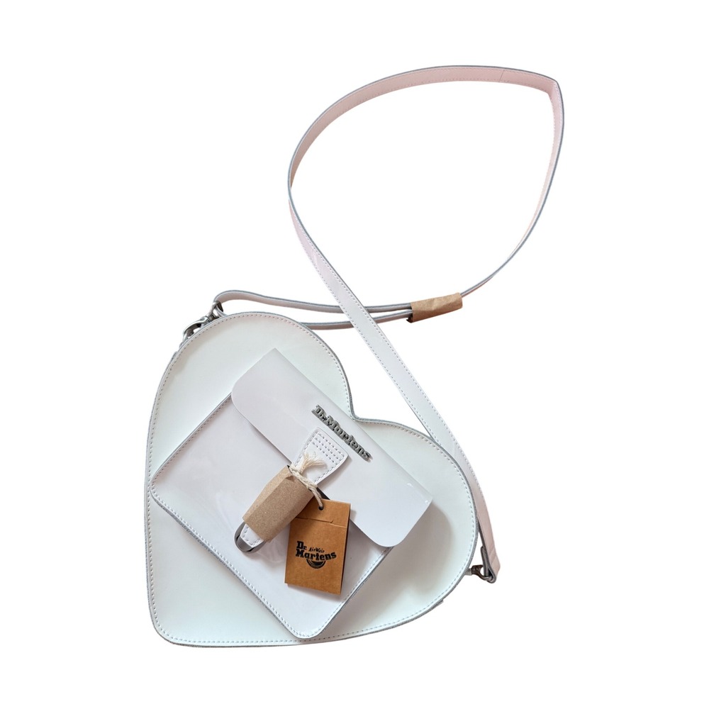 NWT Dr. Martens Heart Backpack White Patent Leather Bag